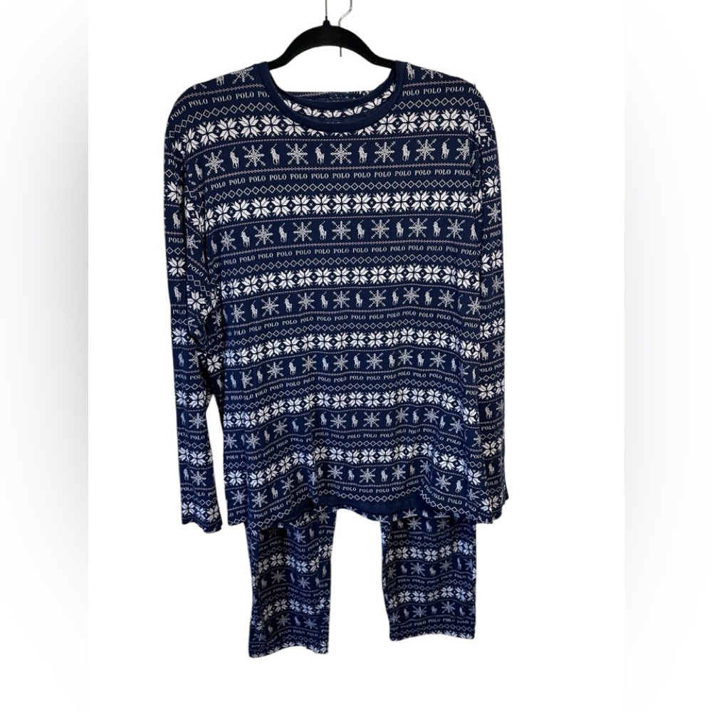 Polo Ralph Lauren Fair‎ Isle Cotton Jersey Sleep Set Long Sleeve Winter Holiday